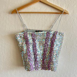 Vintage Betsey Johnson Sequined Party Camisole
